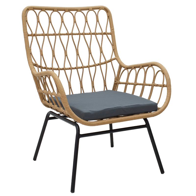 Фотьойл, Naoki, Сив, Пластмаса, 70х75х99см.