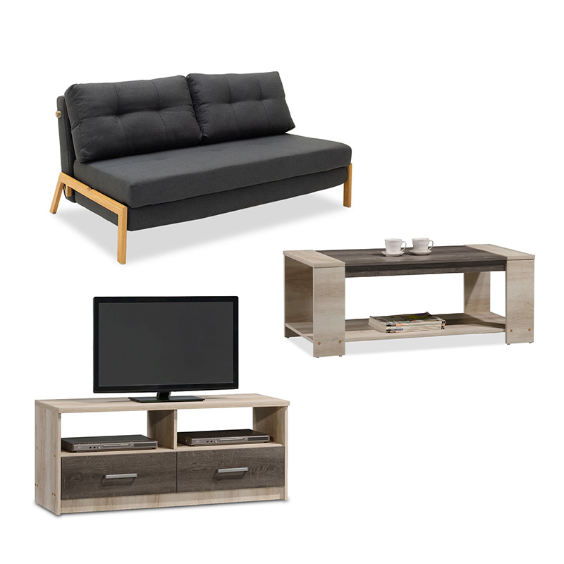 Легло, Lounge student furniture package set of 3 pcs., Кастило-торо, Пластмаса