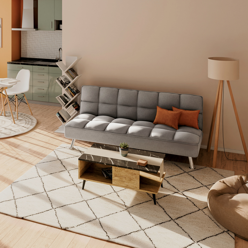 Диван, Smooth, Сонома, Пластмаса, 189х92х82см.