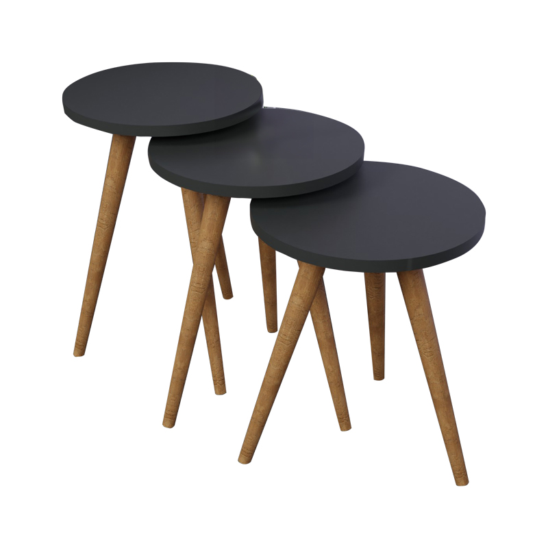 Комплект маси, Perjene, Антрацит, Пдч, 36.5х36.5х51см.