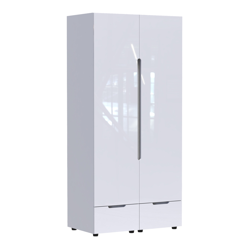 Гардероб, Afina, Бял, Мдф, 100х57х213см.