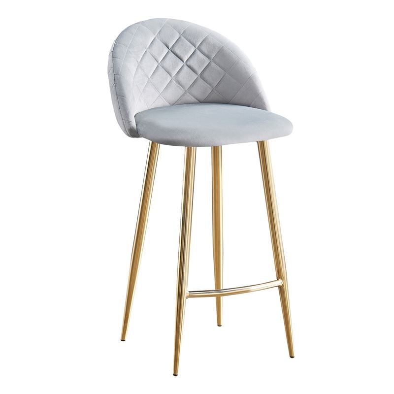 Бар стол, BELLA, Сив, Метал, 48х52х94см.