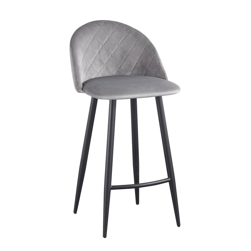 Бар стол, BELLA, Сив, Метал, 48х52х94см.