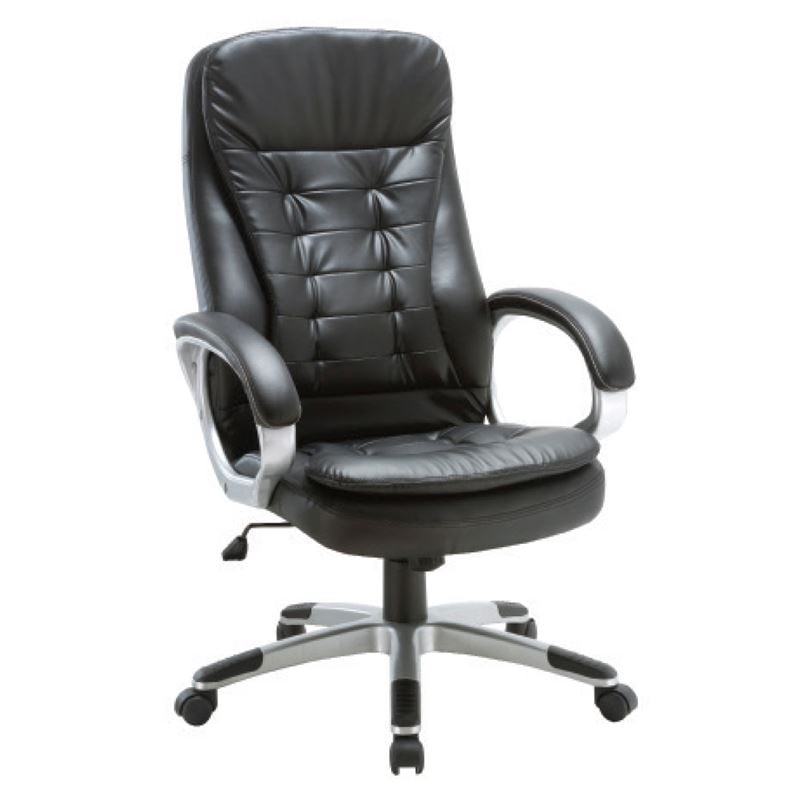 Офис стол, BF5150, Черен, Изкуствена кожа, 65х70х122см.