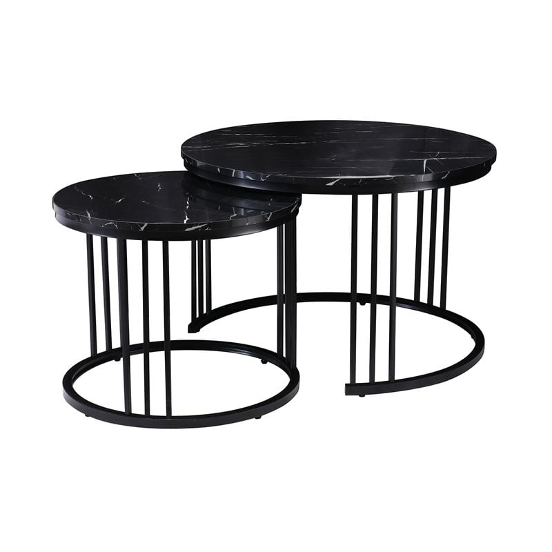 Маса за кафе, BOZZO, Черен, Метал, 50х50х70см.