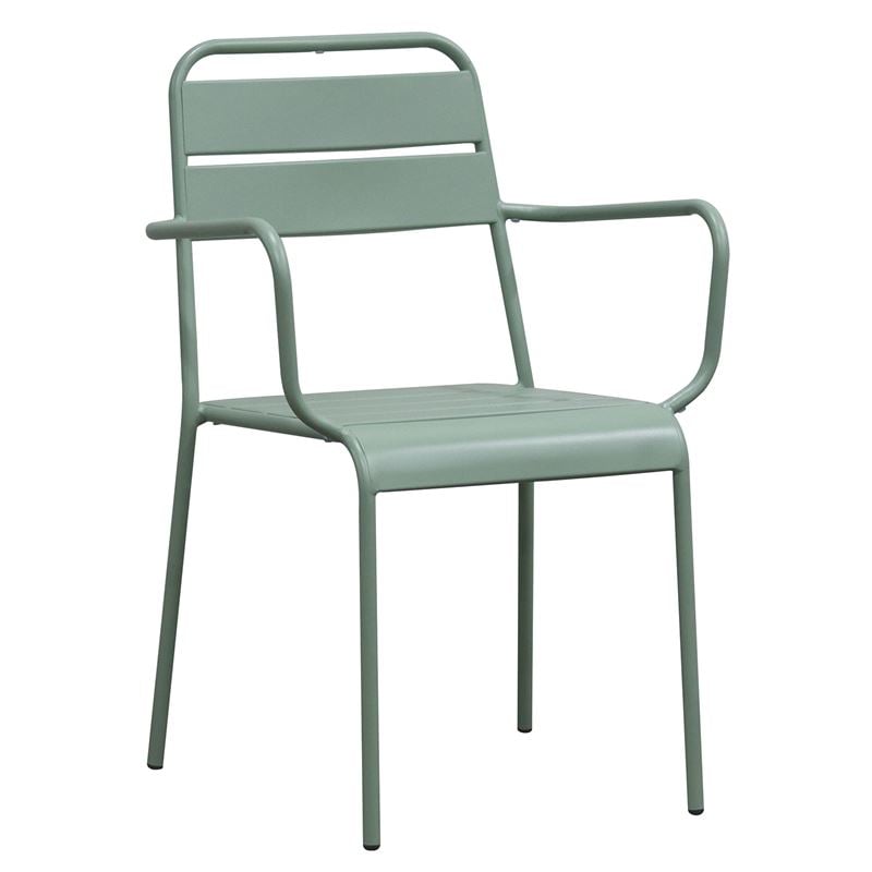 Стол, BRIO Stacking Armchair-Pro Metal Sandy Green, Зелен, Метал, 57х58х84см.