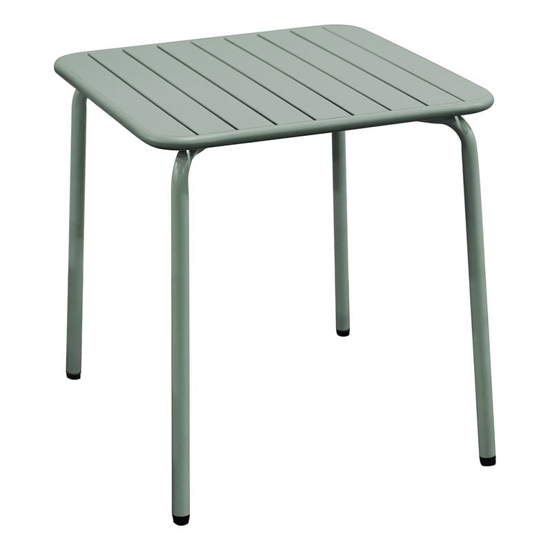 Маса, Slat Table-Pro, Зелен, Метал, 70х70х73см.