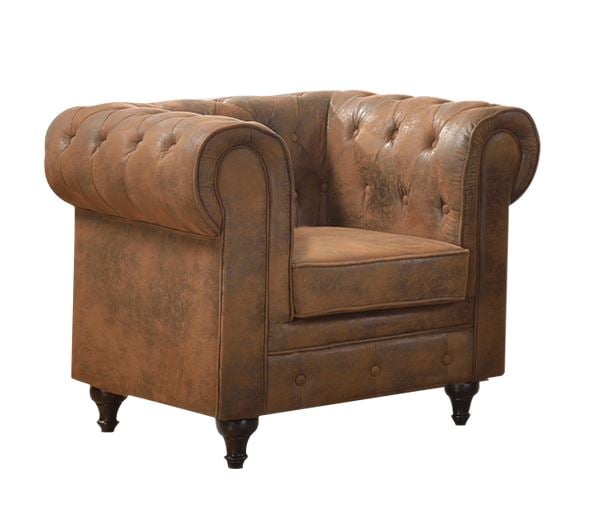 Фотьойл, York, Кафяв, Текстил, 110х82х77см.