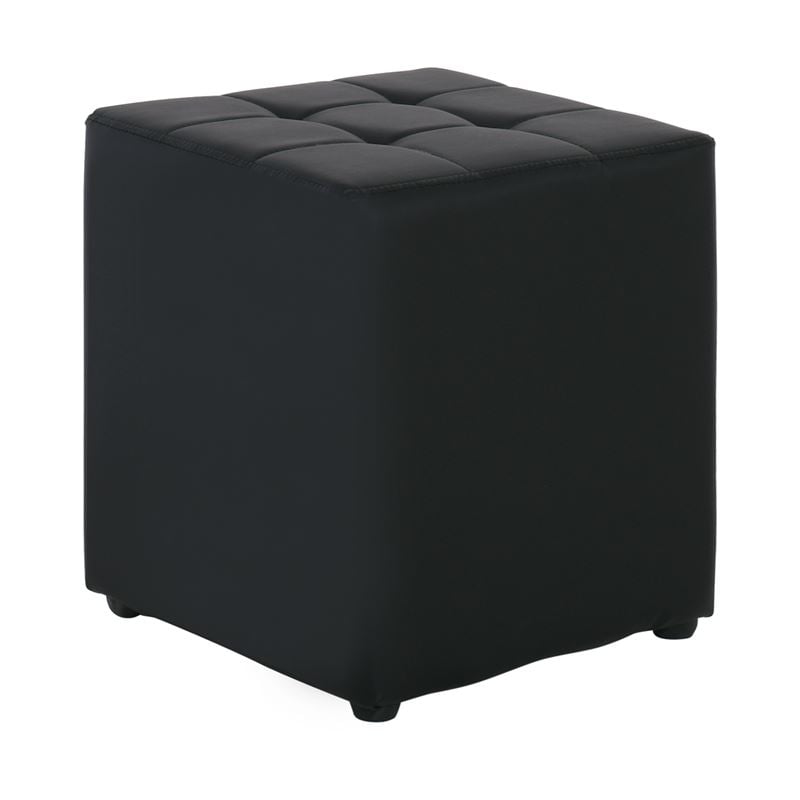 Табуретка, CONY, Черен, Изкуствена кожа, 37х37х42см.