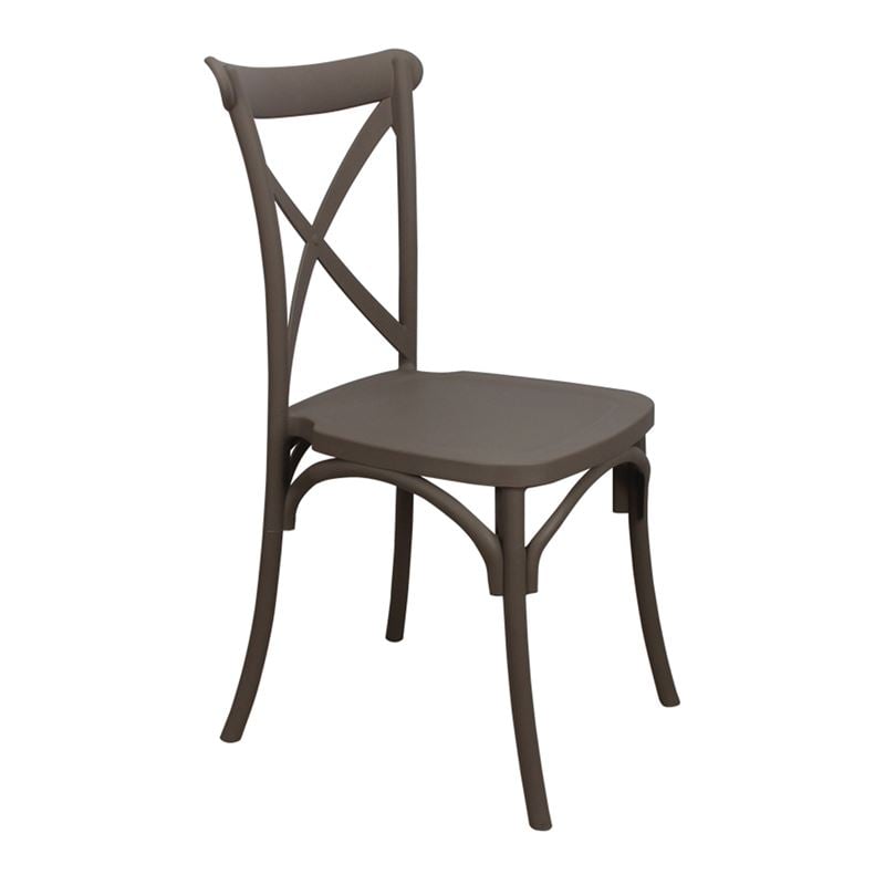 Стол, DESTINY PP Chair Mocha, Кафяв, Пластмаса, 48х51х90см.