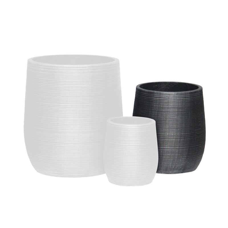 Саксия, FLOWER POT-16, Антрацит, Цимент, 33х37см.