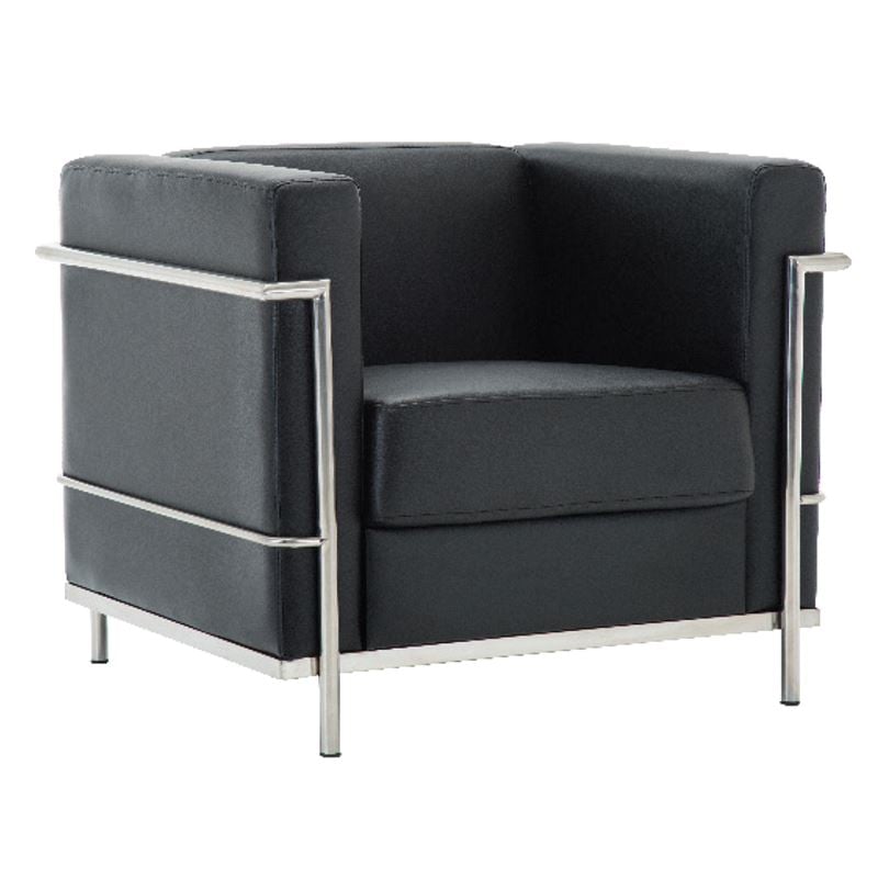 Фотьойл, GENOVA, Черен, Изкуствена кожа, 83х73х71см.