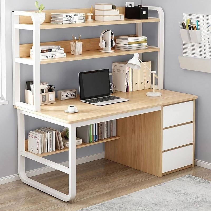 Бюро, Ε-00025835, Бял, Метал, 120х50х147см.