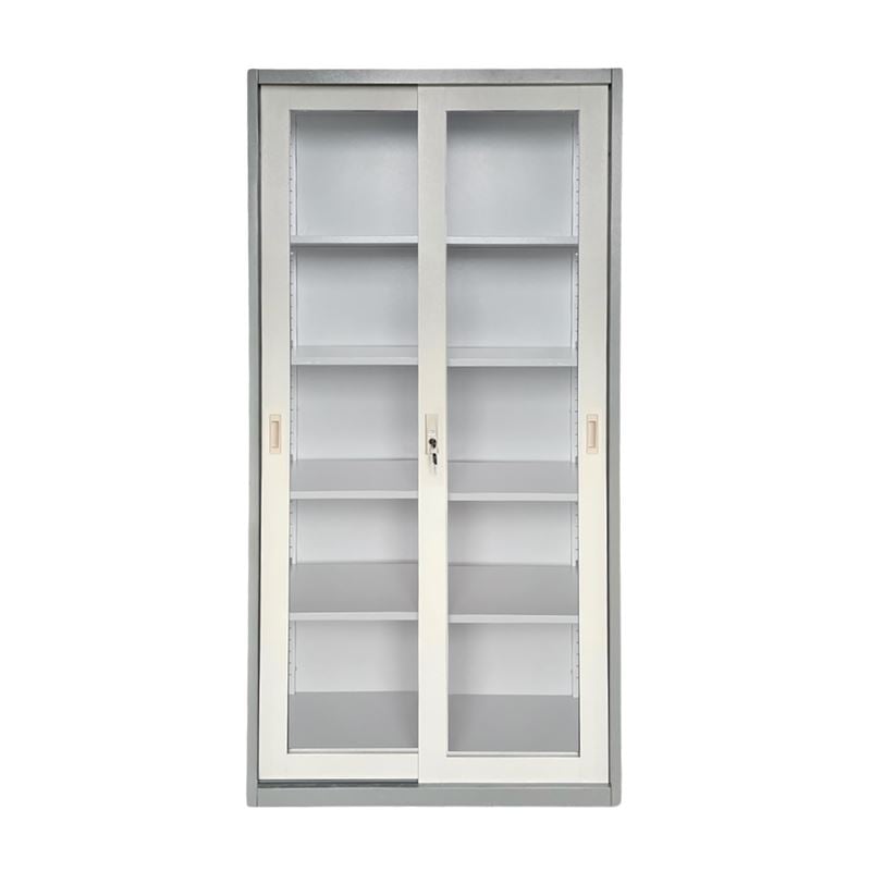 Шкаф, Metal-Glass, Сив, Метал, 85х40х180см.