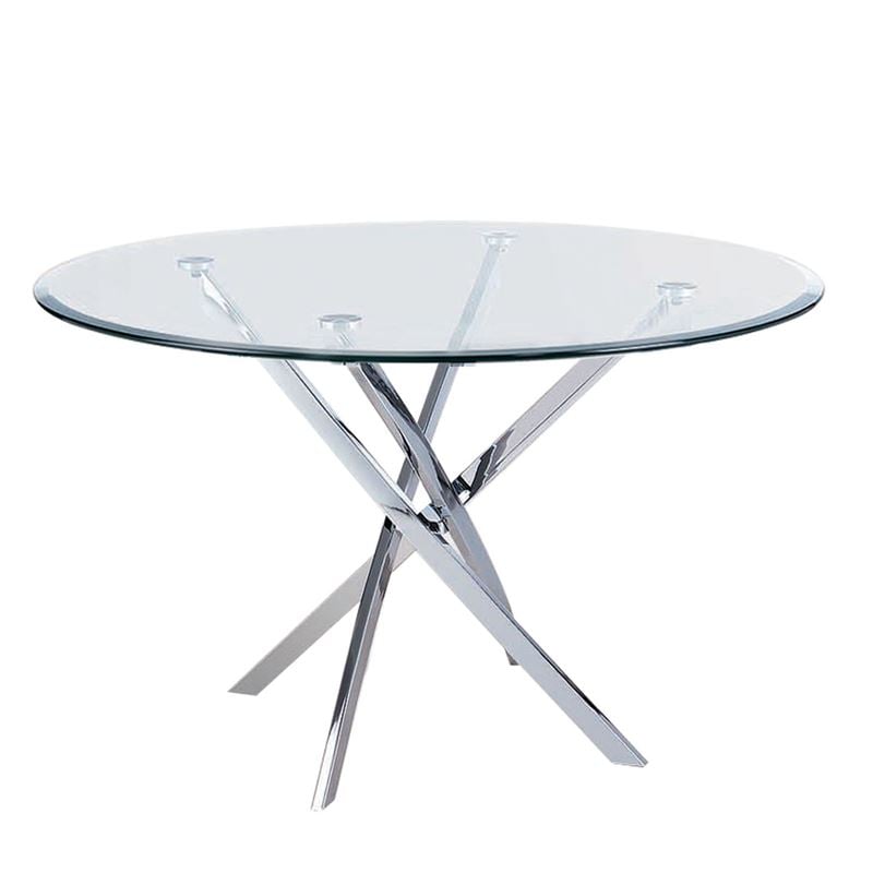 Маса, POSTO D.120, Прозрачен, Стъкло, 120х73см.