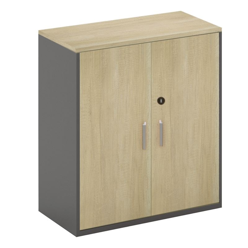 Шкаф, Low Cabinet Sonoma/Grey, Натурален, Пдч, 80х40х75см.