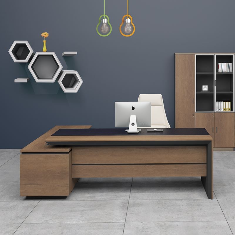 Бюро, Desk Right, Дъб, Пдч, 200х180см.