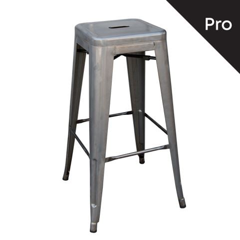 Бар стол, RELIх, Сив, Метал, 43х43х67см.