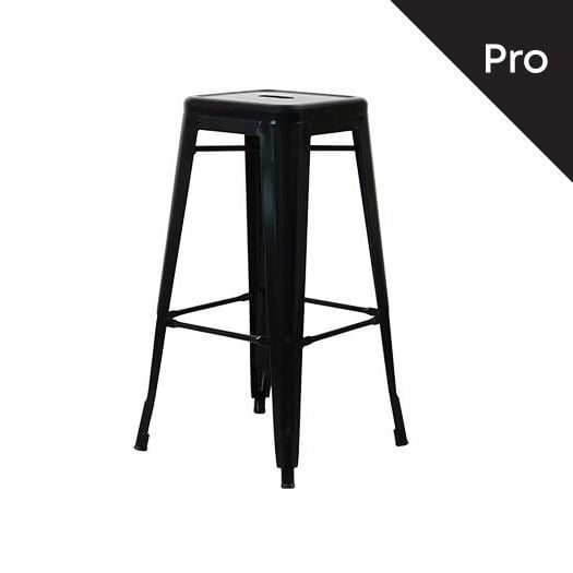 Бар стол, RELIх, Черен, Метал, 43х43х76см.