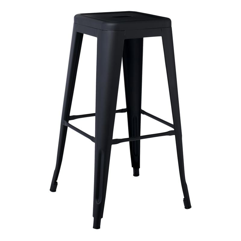 Бар стол, RELIх, Черен, Метал, 42х42х76см.