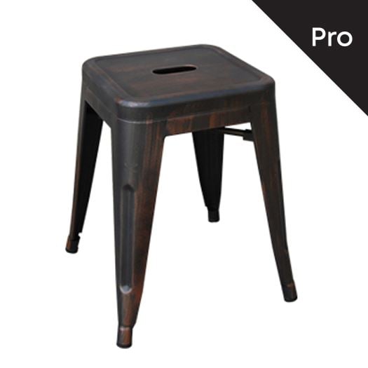 Табуретка, RELIх Low, Черен, Метал, 39х39х45см.