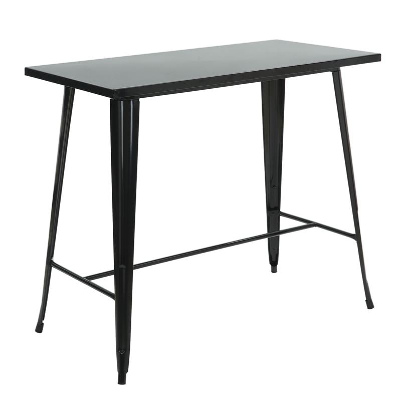 Бар маса, Table-Pro, Черен, Метал, 120х60х102см.