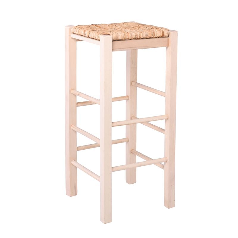 Бар стол, TAVERNA, Натурален, Дърво, 35х35х80см.