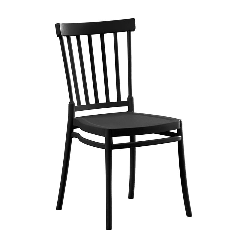 Стол, WINDSOR, Черен, Пластмаса, 46х53х86см.