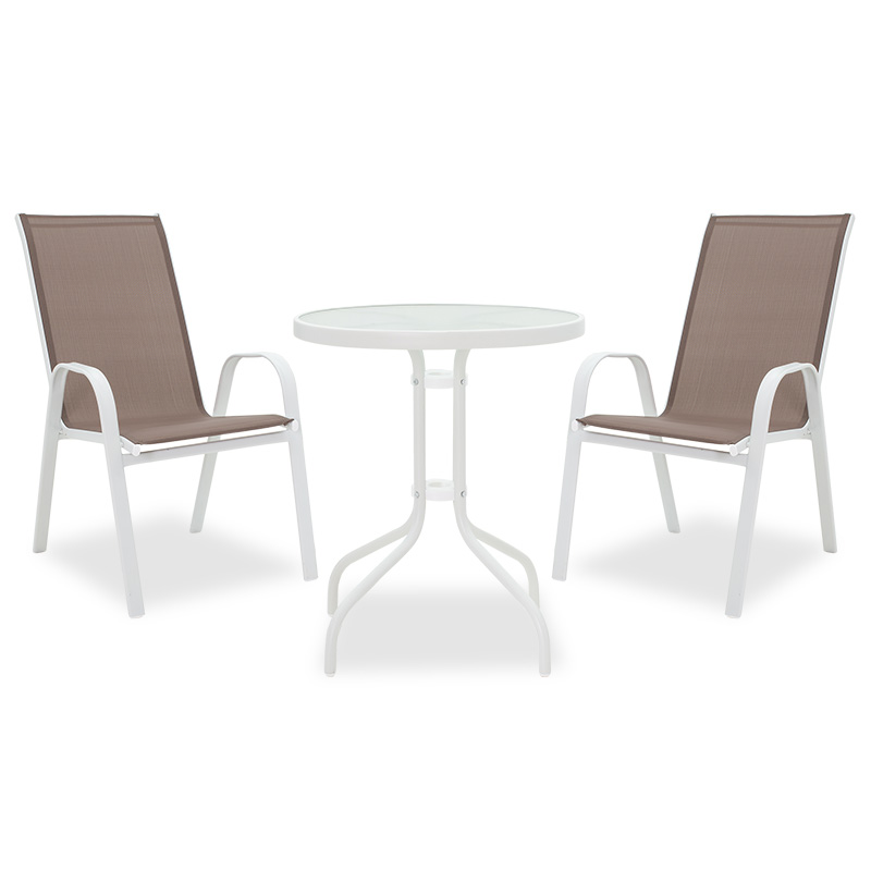 Градински комплект за хранене, Calan-Watson, Бял, Метал