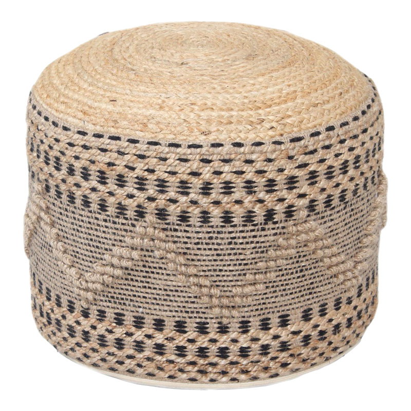 Пуф, Inart, Натурален, Юта, 45х45х30см.