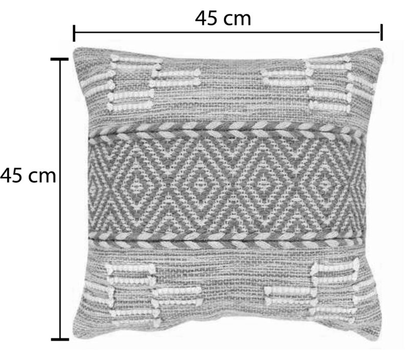 Възглавница, Mitto Inart, Бежов, Памук, 45х45х2см. Възглавница, Mitto Inart, Бежов, Памук, 45х45х2см. - Image 3