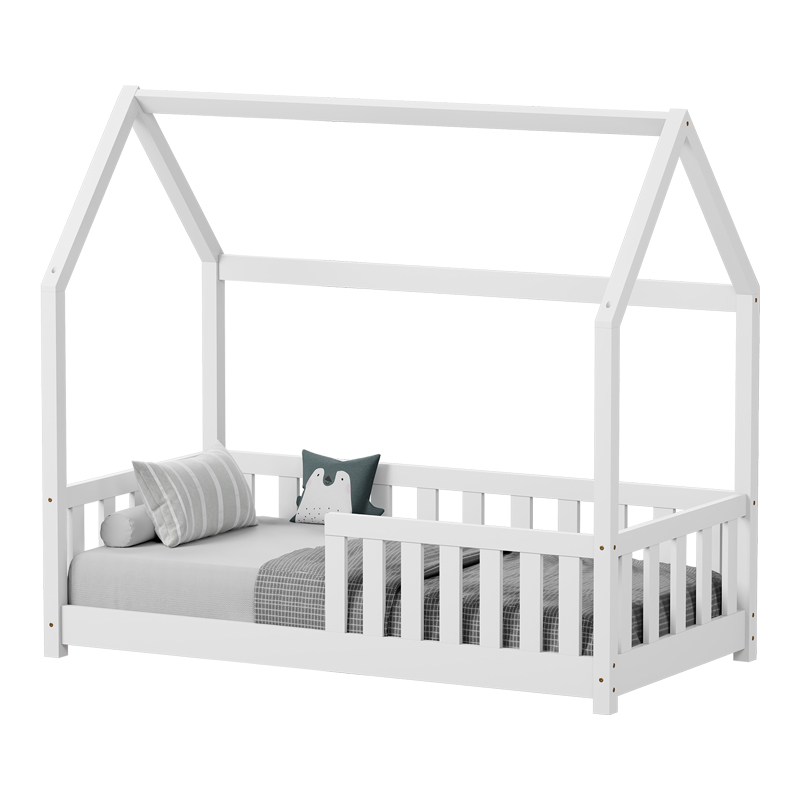 Легло Монтесори, Bambie, Бял, Дърво, 70х140см.