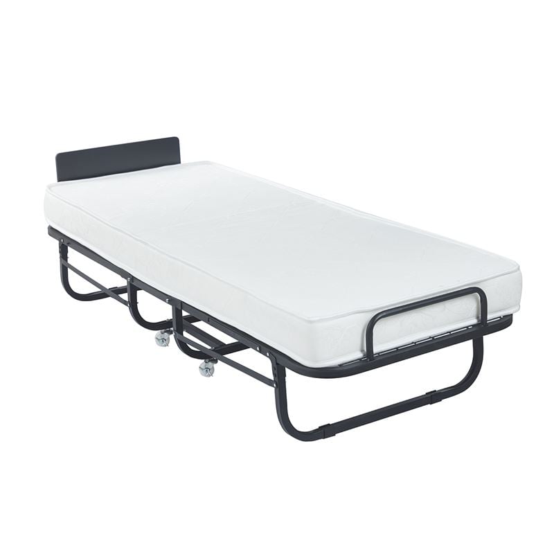 Легло, COLMAN, Черен, Метал, 76х195х43см.