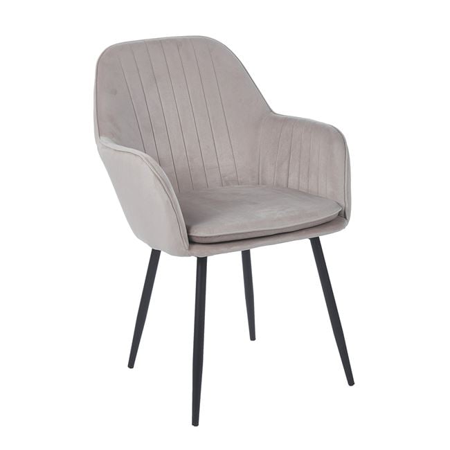 Кресло, VALERY, Сив, Текстил, 55х61х87см.