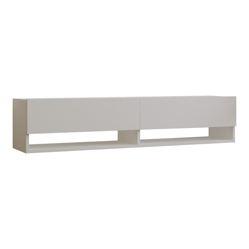 Шкаф за телевизор, Melosa, Бял, Пдч, 141х30х31см.