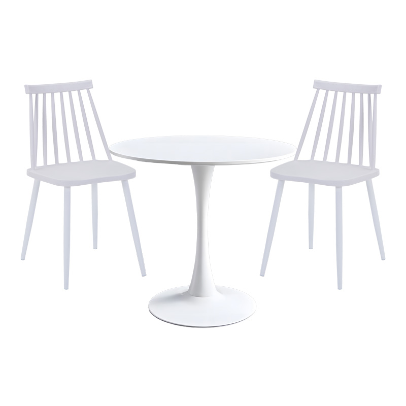 Трапезен комплект, Elijah-Aurora I, Бял, Пластмаса, 60х74см.