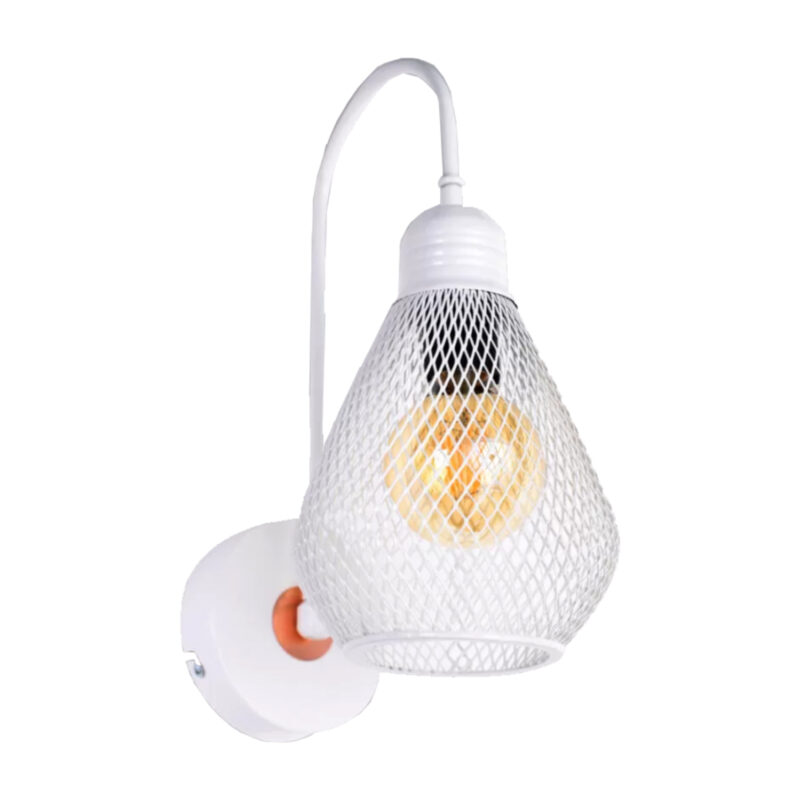 Аплик, HM7639.03, Бял, Метал, 25х25х25см.