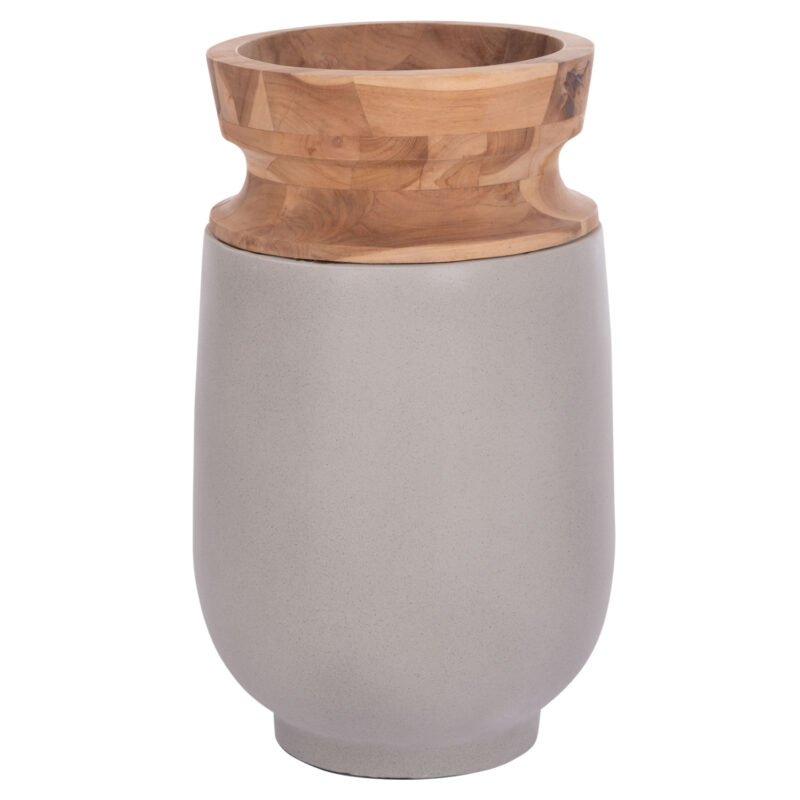 Ваза, HM4662.03S, Натурален, Дърво, 34х34х60см.