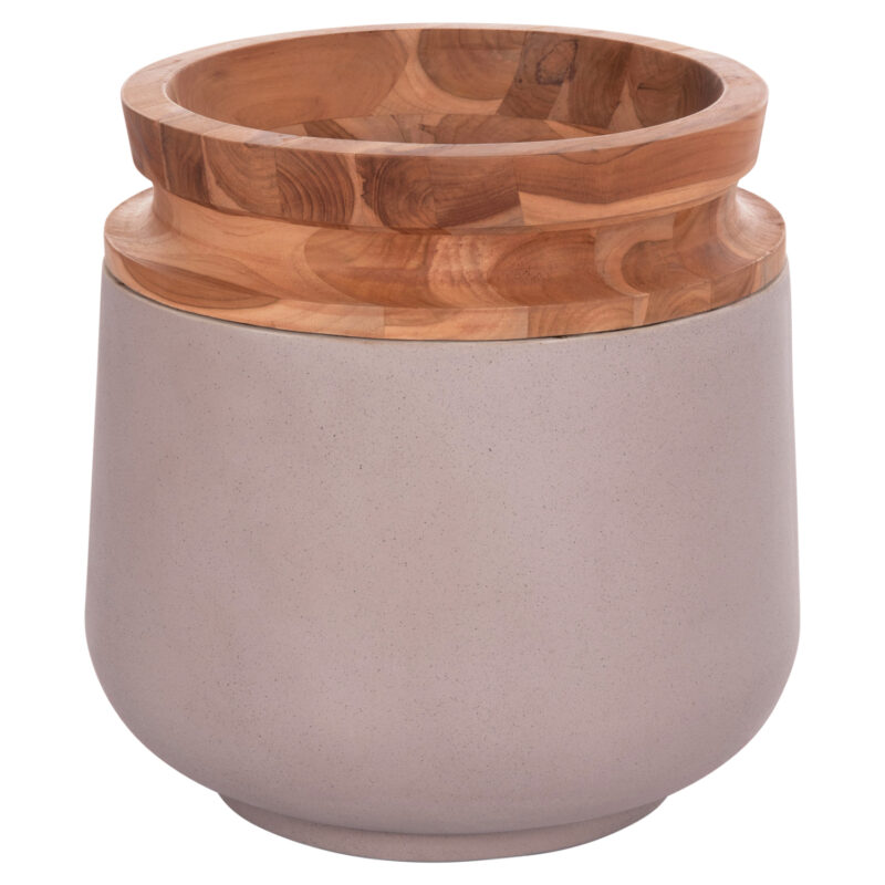 Ваза, HM4662.05L, Натурален, Дърво, 41х47см.