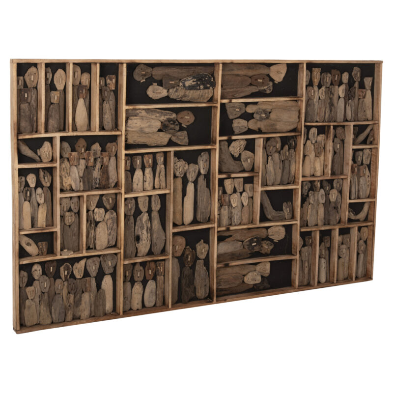 Декорация за стена, HM4281, Натурален, Дърво, 200х6х120см.