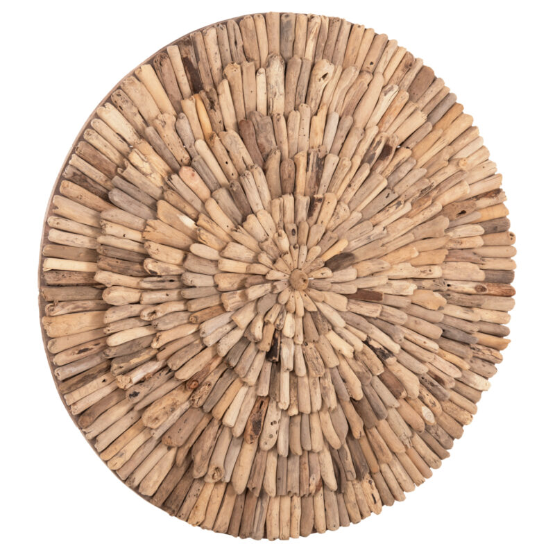 Декорация за стена, CHIIKI, Натурален, Дърво, Φ80см.