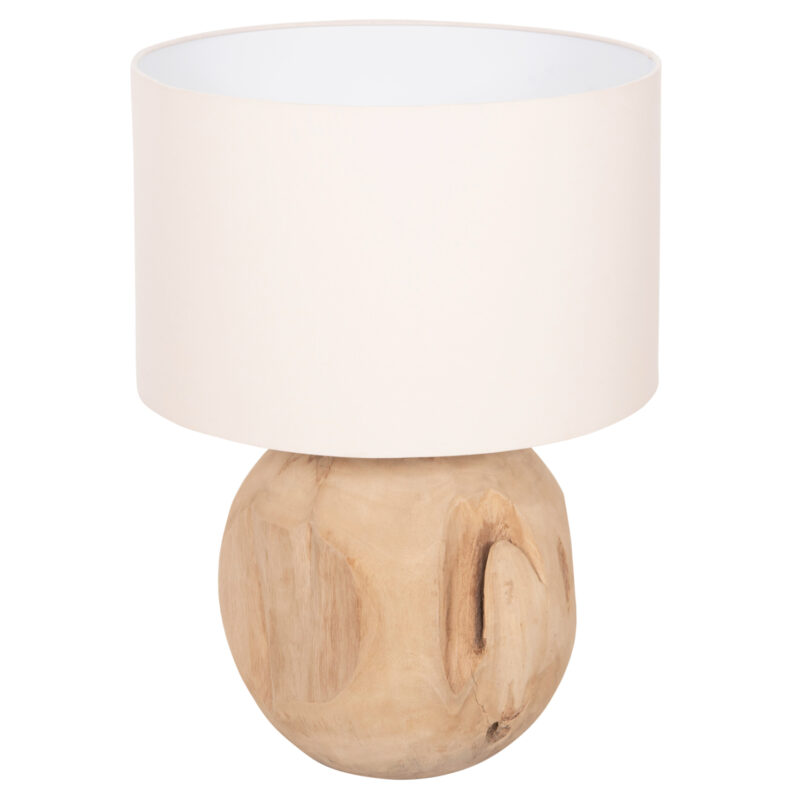 Настолна лампа, HM4421, Натурален, Дърво, 40х53см.