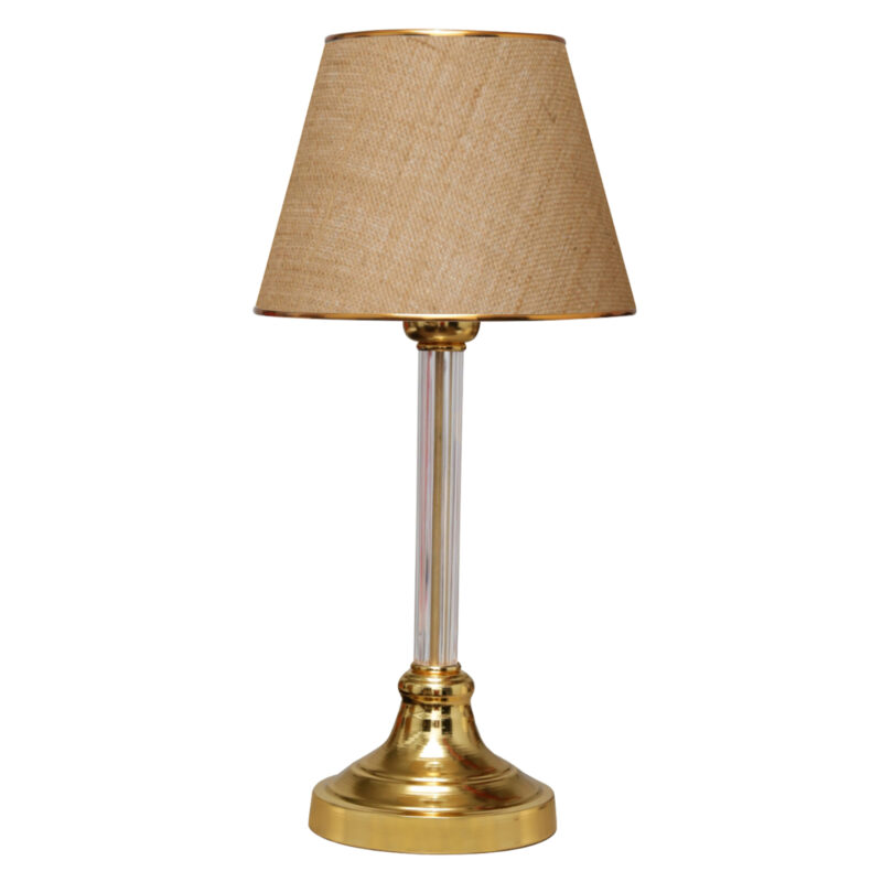 Настолна лампа, HM7591.01, Златист, Текстил