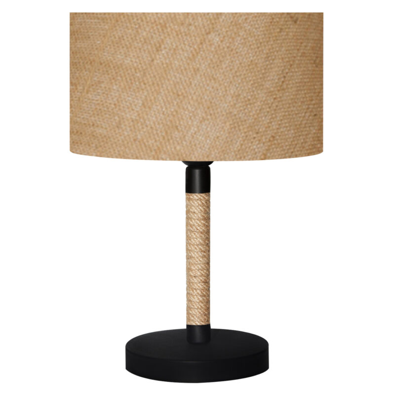 Настолна лампа, HM7601.01, Бежов, Текстил, 24×25см.