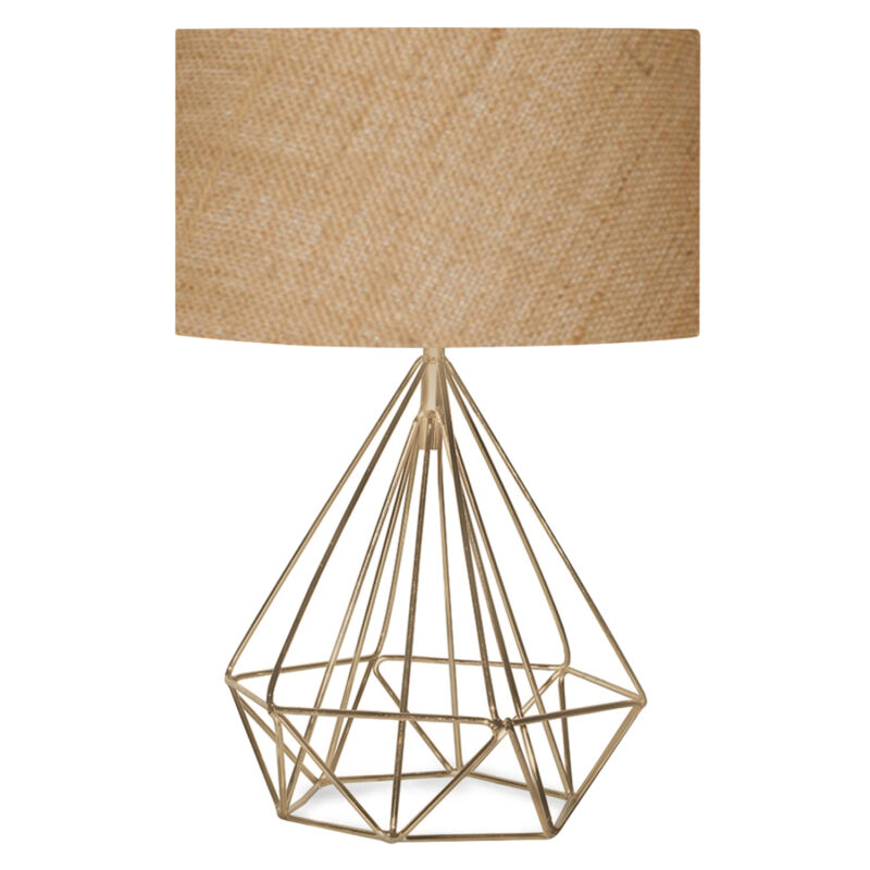 Настолна лампа, HM7606.01, Бежов, Текстил, 24×13см.