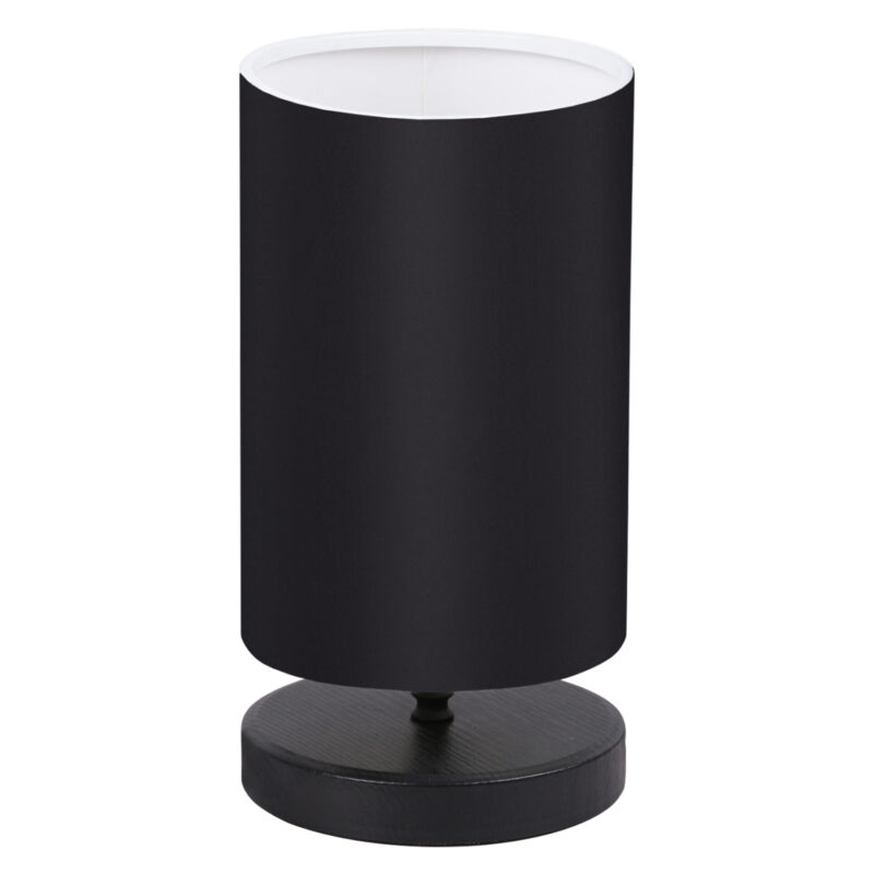Настолна лампа, TABLE LAMP, Черен, Текстил, 25х25х50см.