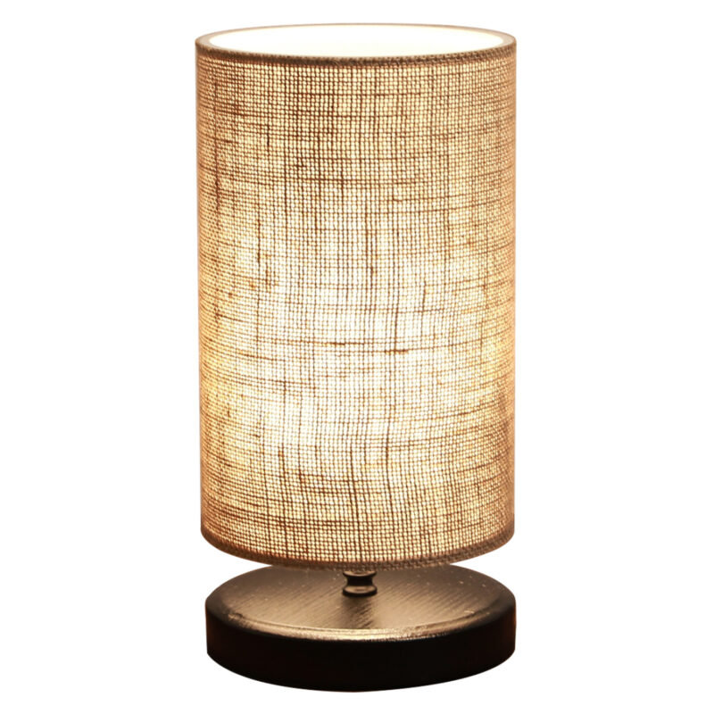 Настолна лампа, HM7595.01, Бежов, Текстил, 15х30см.