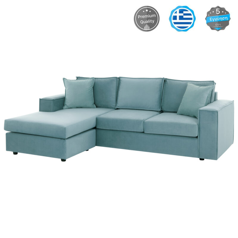 Ъглов диван, MONACO, Зелен, Текстил, 240х170х86см.