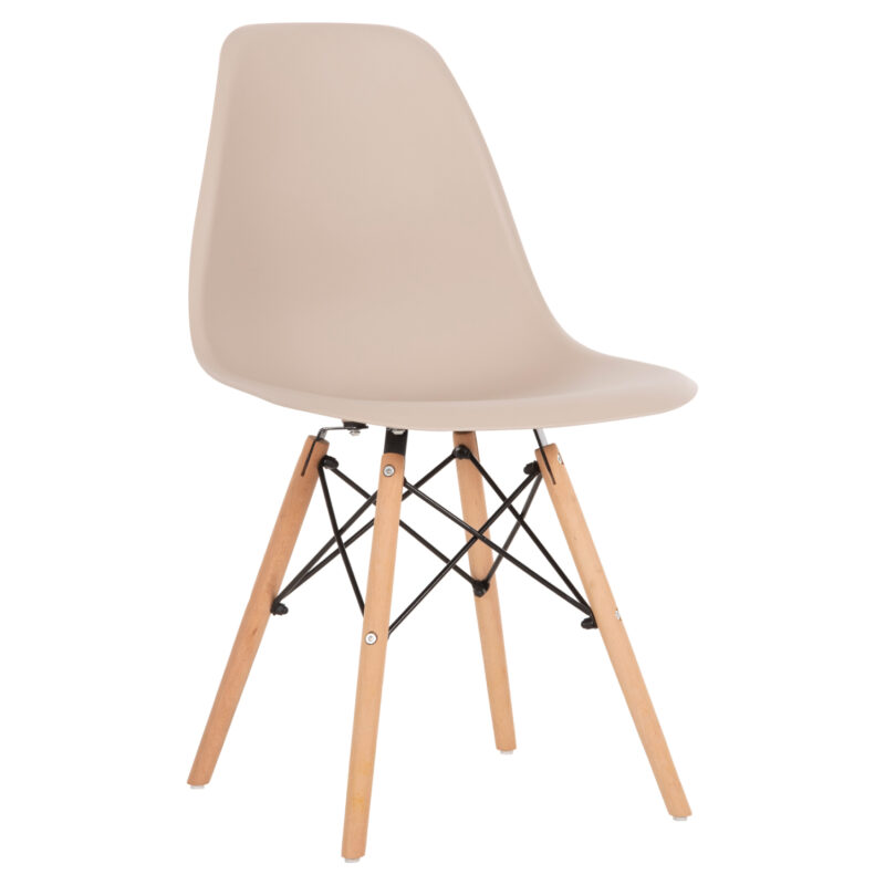 Трапезен стол, HM8460.25, Капучино, Полипропилен, 46х50х82см.