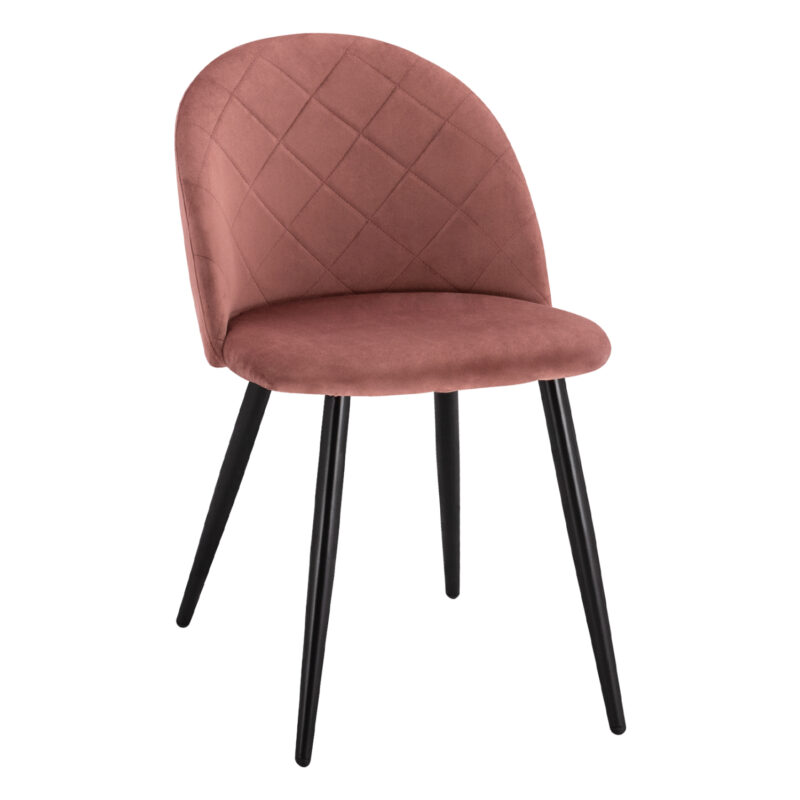 Стол, ODED, Розов, Кадифе, 49х57х79см.